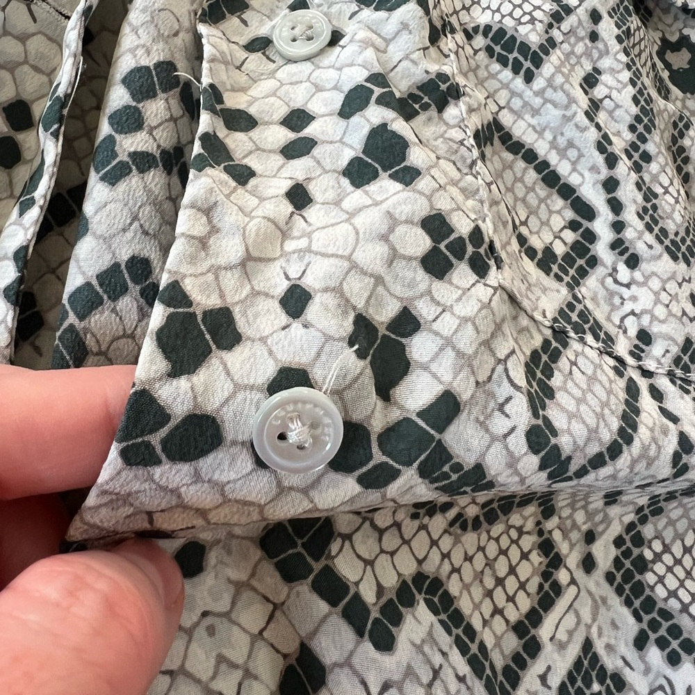Equipment Snakeskin Print Long Sleeve Dress - Picture 14 of 16